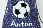 Preview: Sportbeutel mit Namen in grau