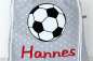 Preview: Sportbeutel mit Namen in grau