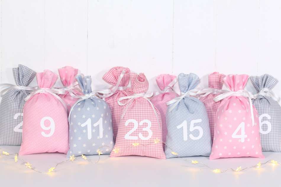 Adventskalender aus Stoff