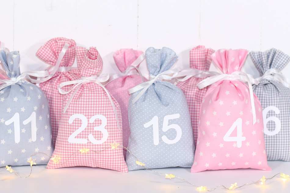 Adventskalender Säckchen aus Stoff