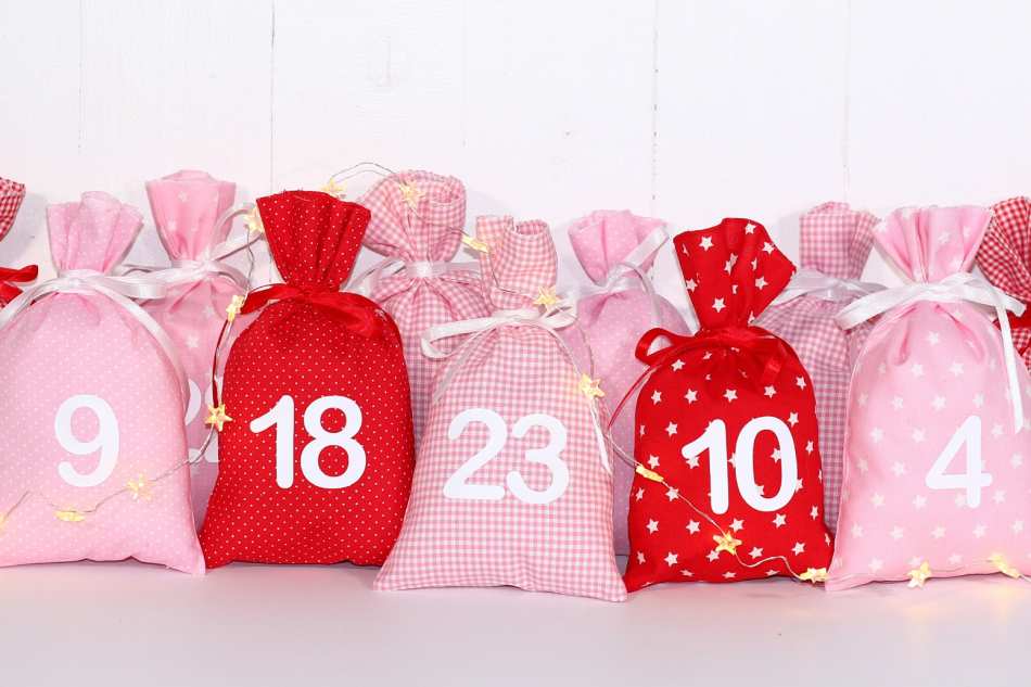 Adventskalender aus Stoff