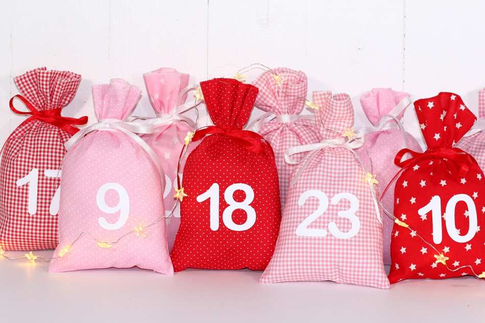 Adventskalender Säckchen aus Stoff