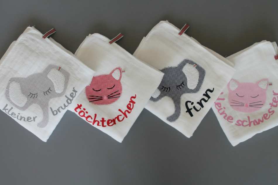Schmusetuch mit Elefant / Katze