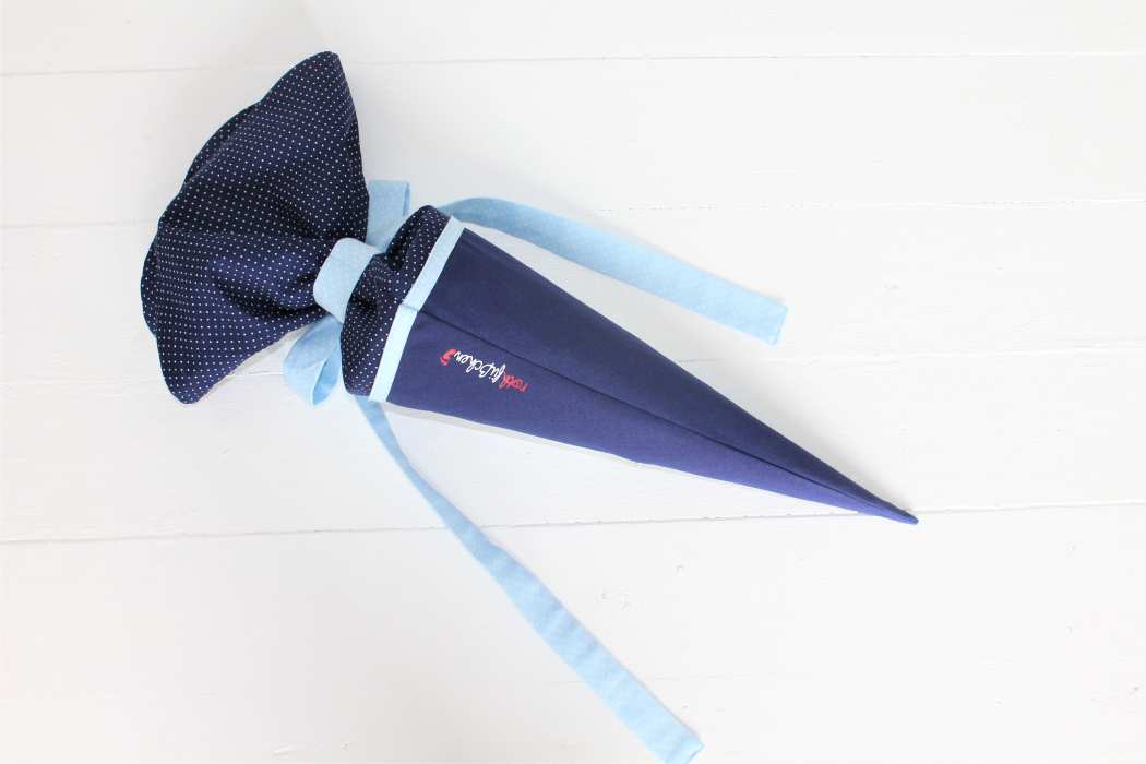 Geschwisterschultüte mit Fußball blau