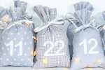 Mobile Preview: Adventskalender mit 24 Säckchen - grau