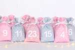 Mobile Preview: Adventskalender zum selbst befüllen rosa/grau