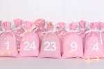 Mobile Preview: Adventskalender mit 24 Säckchen - rosa