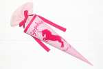 Mobile Preview: Schultüte mit Einhorn rosa