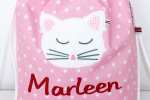Mobile Preview: Turnbeutel Mini mit Katze personalisiert