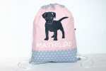 Turnbeutel 'Hund' | rosa Vichy
